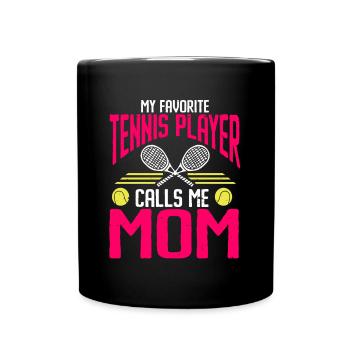 Joueur de tennis - Mug uni - noir - Devant