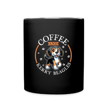 Coffee and Kerry Beagle - Full Colour Mug - black - Front