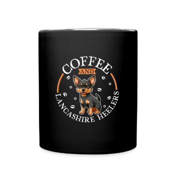 Coffee and Lancashire Heeler - Full Colour Mug - black - Front