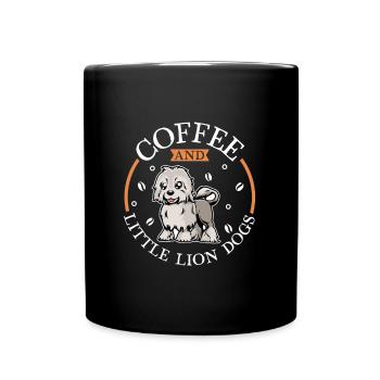 Coffee and Löwchen - Full Colour Mug - black - Front