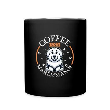 Coffee and Maremma-Abruzzo Shepherd Dog - Full Colour Mug - black - Front