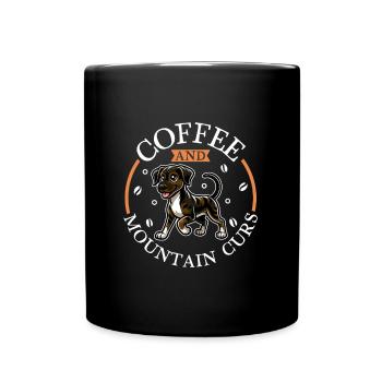 Café et Cur de montagne - Mug uni - noir - Devant