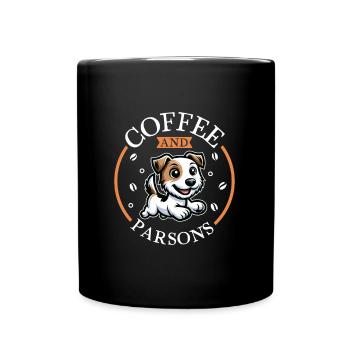 Coffee and Parson Russell Terrier - Full Colour Mug - black - Front