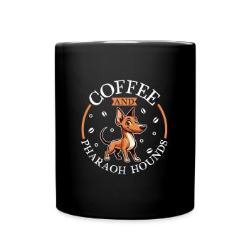Coffee and Pharaoh Dog - Full Colour Mug - black - Front
