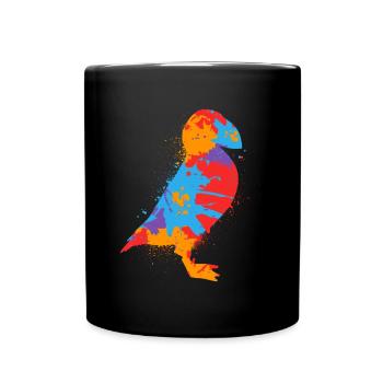 Puffin Bunter Papageientaucher Papageitaucher - Full Colour Mug - black - Front