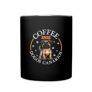 Coffee and Dogo Canario - Full Colour Mug - black - Front