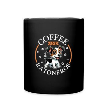 Coffee and Ratonero Bodeguero Andaluz - Full Colour Mug - black - Front