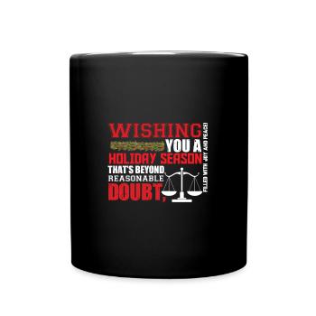 Christmas Greetings Gift For Lawyer Shirt - Full Colour Mug - black - Front