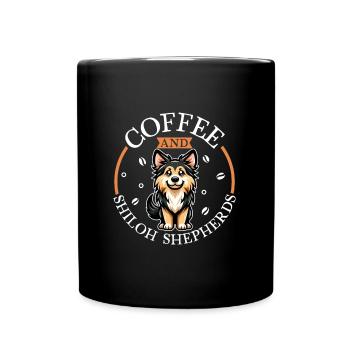 Café et Shiloh Shepherd - Mug uni - noir - Devant