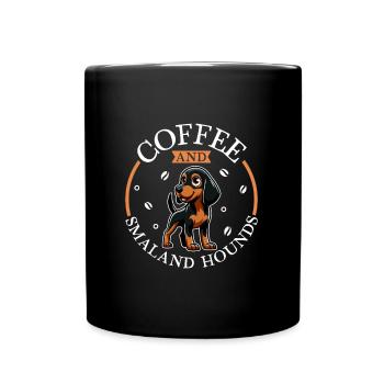 Kaffee und Smålandsstövare - Tasse einfarbig - Schwarz - Vorne