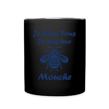 Insecte Citation humour mouche - Mug uni - noir - Devant