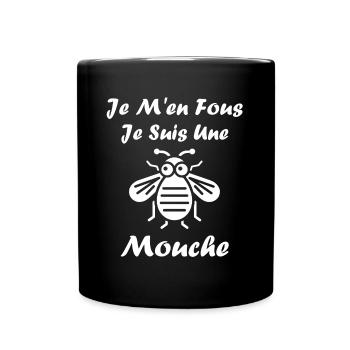 Insecte Citation humour mouche - Mug uni - noir - Devant