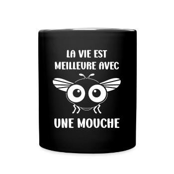 Insect Quote Fly Humor - Full Colour Mug - black - Front
