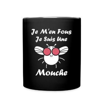 Insecte Citation humour mouche - Mug uni - noir - Devant