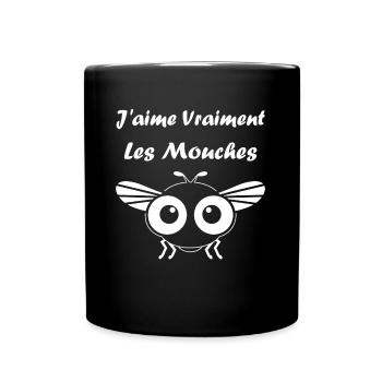 Insecte Citation humour mouche - Mug uni - noir - Devant