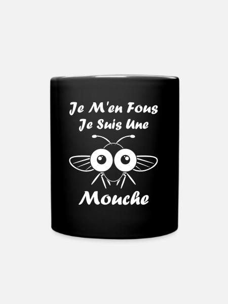 Insektenzitat Fliege Humor - Tasse einfarbig - Schwarz