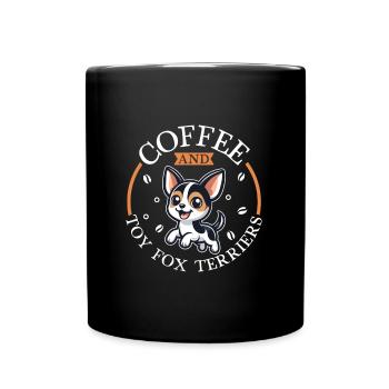 Café et American Toy Terrier - Mug uni - noir - Devant