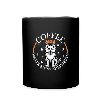 Coffee and Berger Blanc Suisse - Full Colour Mug - black - Front