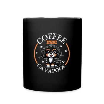 Café et Cavapoo - Mug uni - noir - Devant