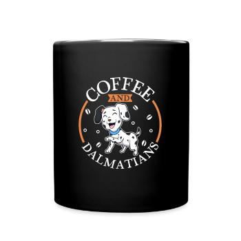 Café et Dalmatiens - Mug uni - noir - Devant