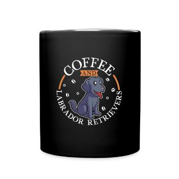 Coffee et Labrador Retriever - Mug uni - noir - Devant