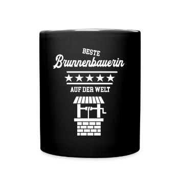 Beste Brunnenbauerin Brunnenbau Meisterin - Tasse einfarbig - Schwarz - Vorne