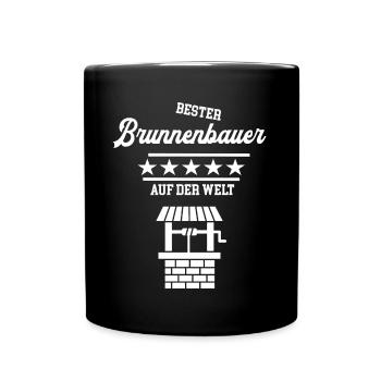 Bester Brunnenbauer Meister Chef Azubi Brunnenbau - Tasse einfarbig - Schwarz - Vorne