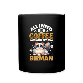 Coffee and my Burma - Full Colour Mug - black - Front
