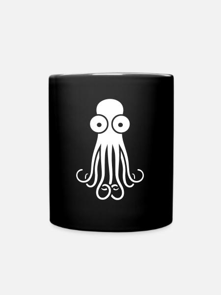 Tintenfisch - Tasse einfarbig - Schwarz