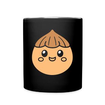 Haselnuss - Tasse einfarbig - Schwarz - Vorne