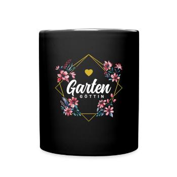 Garten Göttin - Tasse einfarbig - Schwarz - Vorne