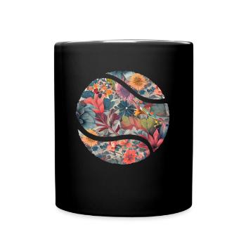 Joueurs de tennis Ballon Enfants Filles Femmes Tennis - Mug uni - noir - Devant