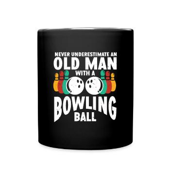 Boule de bowling Bowler - Mug uni - noir - Devant