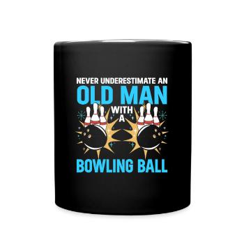Boule de bowling Bowler - Mug uni - noir - Devant