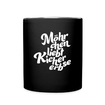 Logo without background white - Tasse einfarbig - Schwarz - Vorne