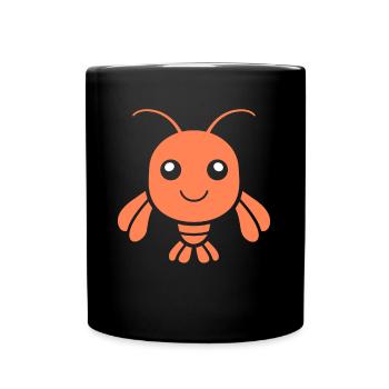Garnele - Tasse einfarbig - Schwarz - Vorne