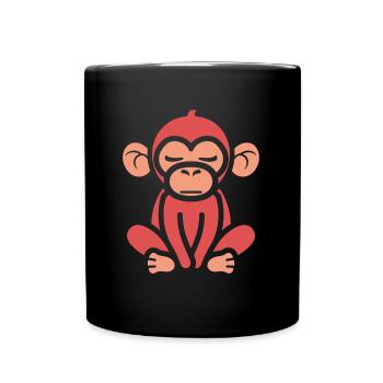 Baboon monkey - Full Colour Mug - black - Front