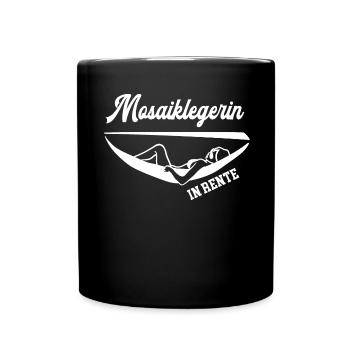 Mosaiklegerin Rente Rentnerin Mosaikleger Rentner - Tasse einfarbig - Schwarz - Vorne