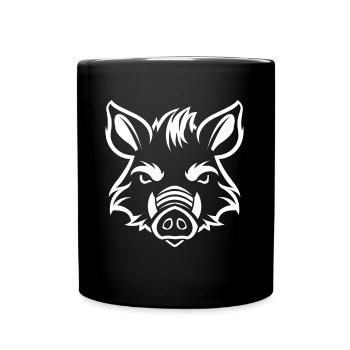Sanglier - Mug uni - noir - Devant