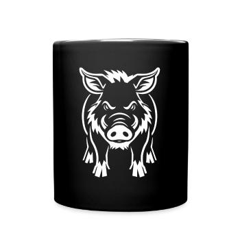 Sanglier - Mug uni - noir - Devant