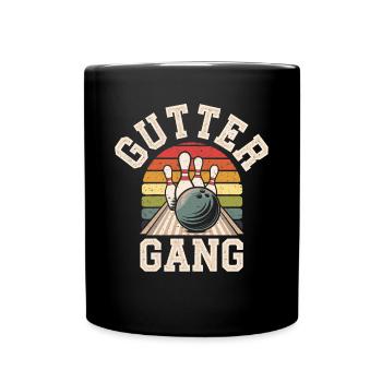 Gutter Gang Bowling Bowler - Tasse einfarbig - Schwarz - Vorne