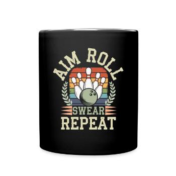 Bowler Bowling - Tasse einfarbig - Schwarz - Vorne