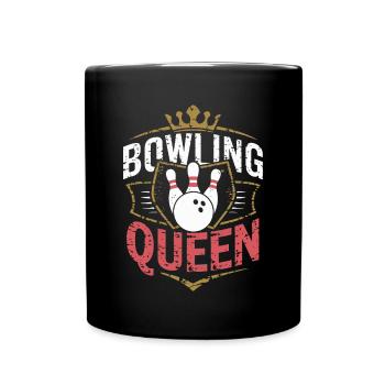 Bowling Queen Bowler - Tasse einfarbig - Schwarz - Vorne