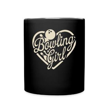 Bowling Girl Bowler - Tasse einfarbig - Schwarz - Vorne