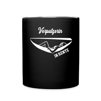 Verputzerin Rente Rentnerin Stuckateurin Ruhestand - Tasse einfarbig - Schwarz - Vorne