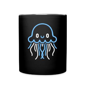 Méduse - Mug uni - noir - Devant