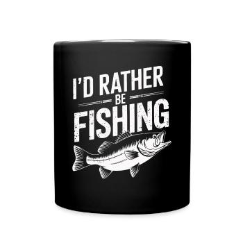 Pêcheur drôle de dicton pêche - Mug uni - noir - Devant