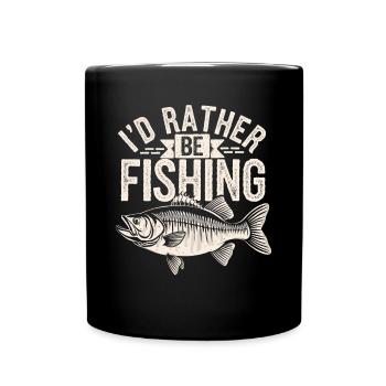 Pêcheur drôle de dicton pêche - Mug uni - noir - Devant