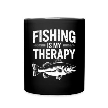 Pêcheur drôle de dicton pêche - Mug uni - noir - Devant