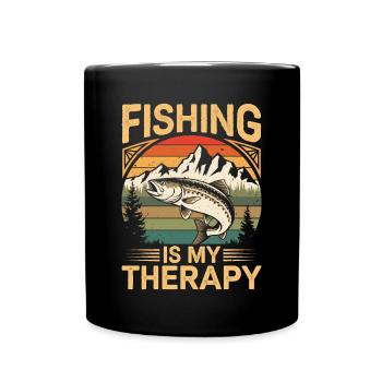 Pêcheur drôle de dicton pêche - Mug uni - noir - Devant
